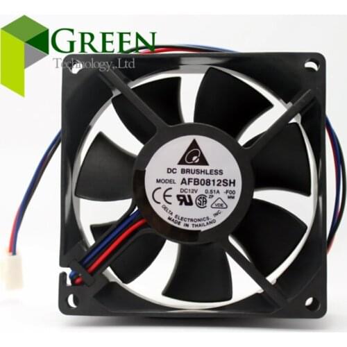 5PCS Original 8025 80MM 8cm 80*80*25mm violent fan Cooling fan 12V 0.51A Delta AFB0812SH-FOO with 3pin