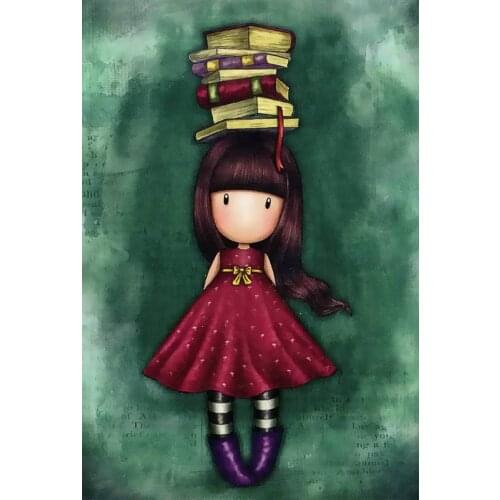 5D DIY Diamond Painting Kits Cartoon Little Girl Doll Full With AB Drill Embroidery Mosaic Home Decor Christmas Gift Art