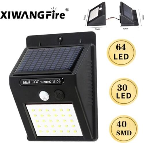 64LED, 30LED, 40SMD Split Induction Solar Wall Light Three-mode Garden Light Landscape Light Wall Hanging Light Triangle Light