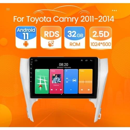 2din Android 11 Car Radio For Toyota Camry 8 50 55 2011-2014 Auto Multimedia Player Navigation GPS Stereo Head Unit Recorder RDS