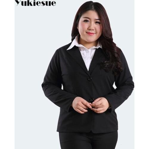 High-quality Fashion Blazer Women Outerwear Autumn Womens Blazers black Ladies Lady office girl Coat Female plus size 3xl-10xl
