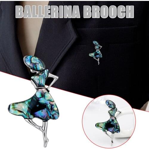 Shell Dance Girl Brooch Pin Womens Wedding Bridal Bouquet Corsage Jewelry 64