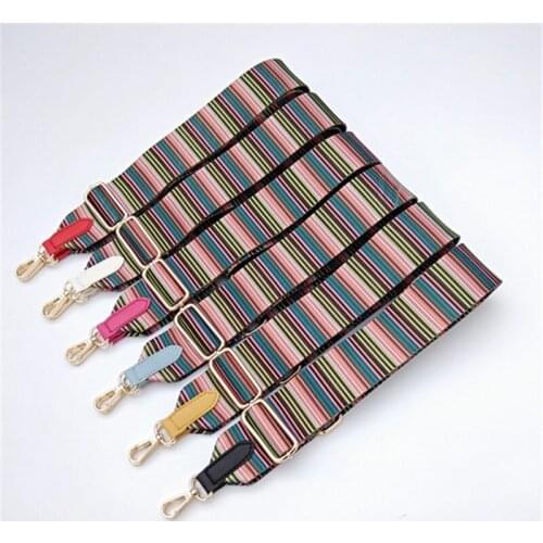 Colored Belt Bags gift Accessories for Women Rainbow Adjustable Shoulder Hanger Handbag Straps Decorative Handle bag Strap gift