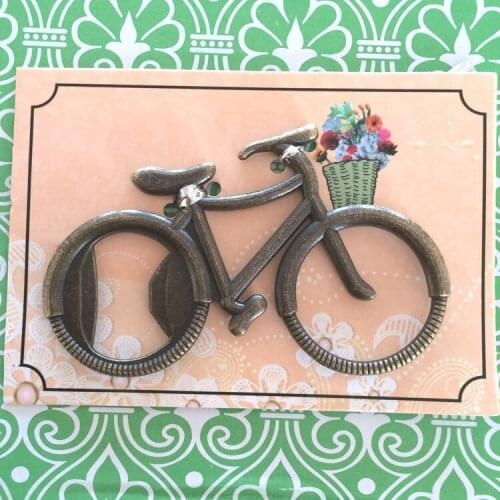"Lets Go On an Adventure" Bicycle Bottle Opener Wedding Favors Free shipping