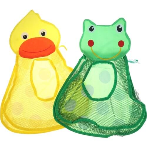 Baby Shower Bath Toys Duck Little Frog Rabbit Baby Kid Toy Storage Mesh