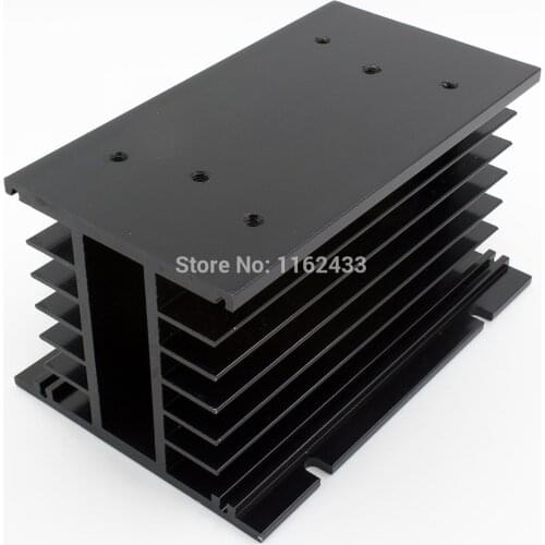 FHSH01-150B black 150*100*80 mm 80A three phase SSR heat sink three phase solid state relay aluminum heat sink / radiator