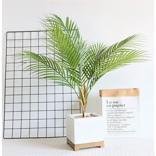 Artificial Palm Tree Leaf Simulation Greening Fake Plants Photography Props for Home Office Wedding Garden Decorations 60cm/68cm