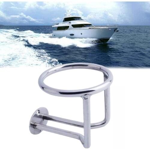 JEAZEA 2PCS Sliver Stainless Steel Car Boat Ring Cup Drink Bottle Holder For Auto Marine Yacht Truck RV Interior Accessories