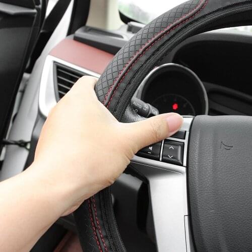 Skidproof Leather Car Steering Wheel Cover Accessories for Nissan Nismo Tiida Teana Skyline Juke X-Trail Almera SAAB 9-3 9-5