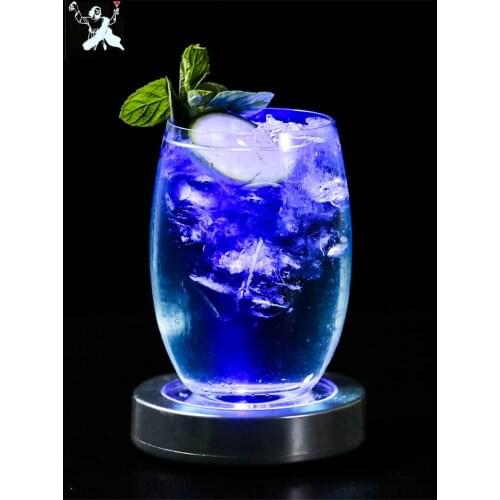 LED Bar Luminescent Bar Mat And Round 7 - Colored Cup Pad KTV Light Base Gravity Without Battery Bar Tools