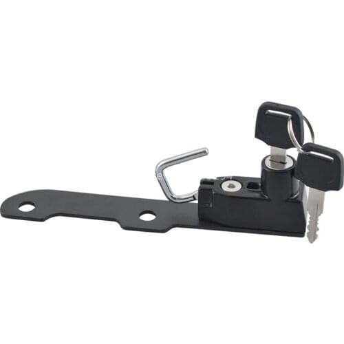 Motorcycle Black Stainless Steel Anti-theft Helmet Lock Kit For Kawasaki Z900 2017-2019