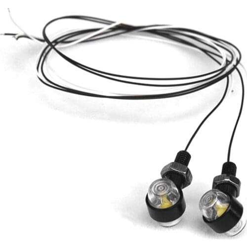 1pair Front Warning Lights Telltale Lamps for 1/14 TAMIYA Tractor Truck DIY Model Car Parts Indicator Light Accessories