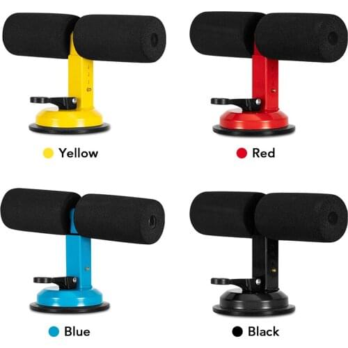 Sit Up Bar Portable Suction Sit Up Bar Push Up Trainer Muscle Training Equipment with 4 Adjustable Heights Sit Up Bar Trainer