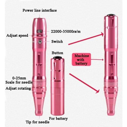 Professional Digital Microblading Machine Accessories Permanent Makeup Supply Electric Tattoo Machine Pen for Eyebrow Eyeliner