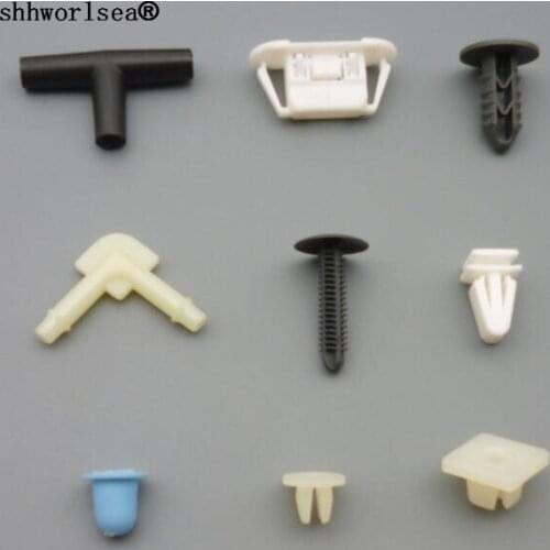 Shhworldsea Auto Fastener Retainer Clips 7mm Hole Plastic Rivets Push Engine Cover Fender Bumper Door Trim Panel Clips