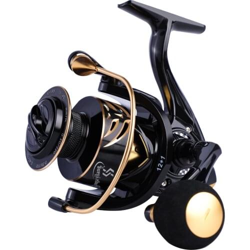 Sougayilang 1000-4000 Spinning Reel Reel Fishing 5.2:1 High Speed Metal Spool Spinning Reel Saltwater Reel Pesca Max Drag 12kg