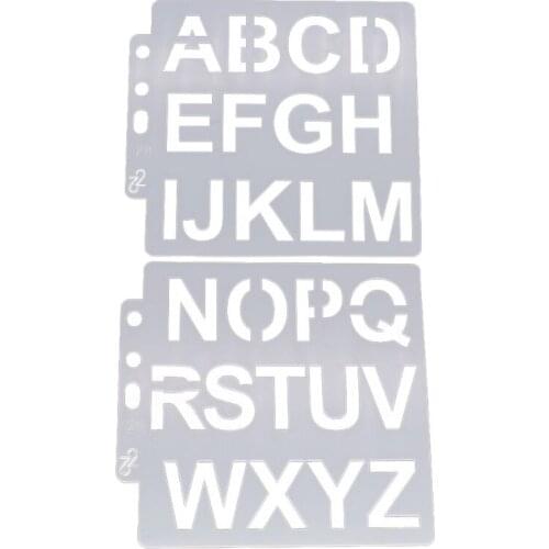 Letter and Number Stencils Reusable Plastic Letter Stencils Alphabet Journal Stencils Font Templates for Notebook Diary DIY N1HF