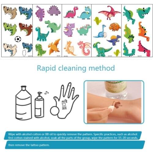 N0HD 70 Tattoos (Pack of13 Sheets) Waterproof Dinosaur StickersTemporary Tattoos Kids