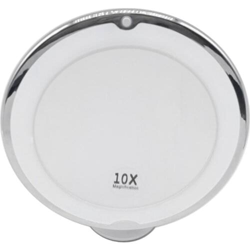 10x Makeup Mirror with LED Lights Cosmetic Magnification Mirrors with Gooseneck