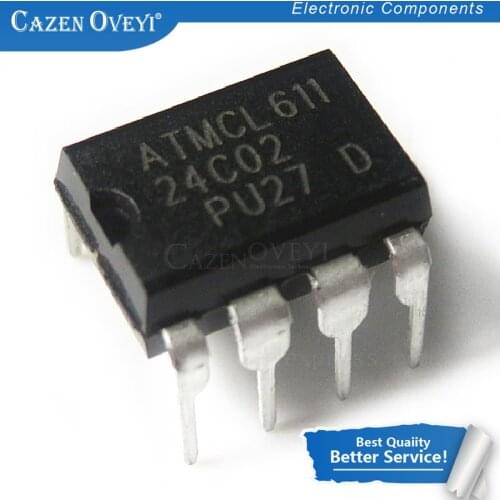 10pcs/lot AT24C02 24C02WP 24C02N 24C02 24C02AN 24C02BN DIP-8 In Stock