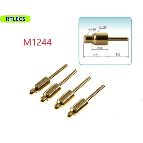 10pcs 1.5 x 7.7 mm Spring loaded Pogo Pin connector Single Pin Vertical Through Hole PCB Rating 1.0 A 12VDC 1.5 mm Diameter