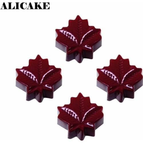 3D Chocolate Bar Mold Polycarbonate Maple Leaf Chocolates Form Moulds Plastic Baking Pastry Tools Cakes Chocolate Bakery Molds