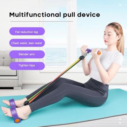 4 Resistanc Elastic Pull Ropes Exerciser Band Rower Belly Resistance Band Home Gym Sport Training Elastic Bands For Yoga Slim