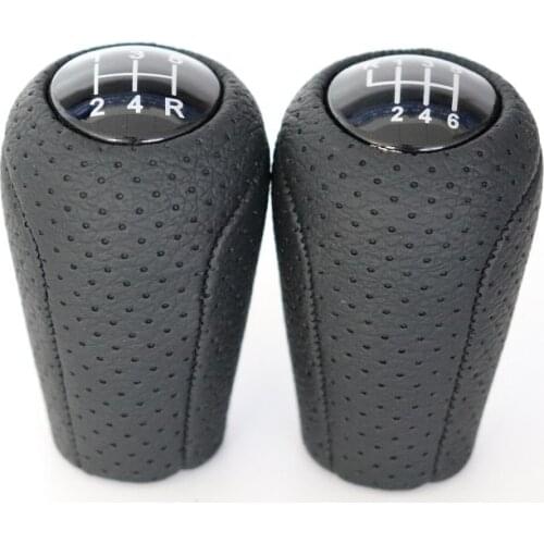 5/6 Speed Gear Shift Knob for MAZDA 3 BK BL 5 CR CW 6 II GH CX-7 ER MX-5 NC III MT Leather Lever Arm Stick Headball Accessory