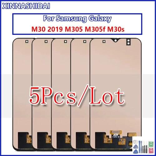 5PCS For Samsung Galaxy M30 2019 M30 M305 M305F M305DS LCD Display Touch Screen Digitizer Assembly Replacment