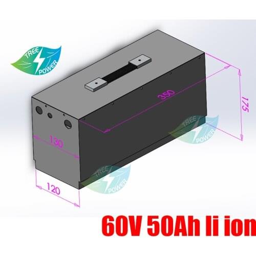 Electric Scooter 60V 50Ah battery pack 60v 3000W electric bike lithium ion Battery with BMS +5A Charger
