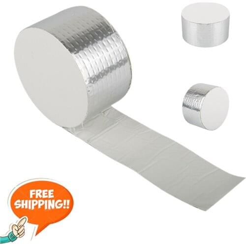 Aluminum Foil Butyl Rubber Tape Stop Leak Stick Waterproof Repair Super Nano Tape Self Adhesive For Roof Hose Repair Tape