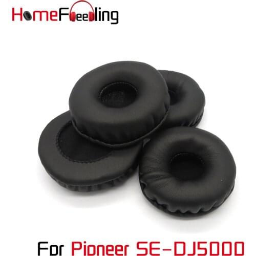 Homefeeling Ear Pads For Pioneer SE-DJ5000 SE DJ5000 Earpads Round Universal Leahter Repalcement Parts Ear Cushions