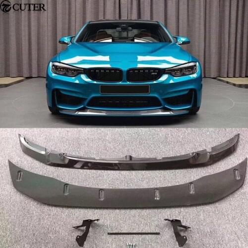 F80 F82 M3 M4 GTS Style Carbon Fiber Front bumper Lip Auto Car front diffuser For BMW F80 F82 M3 M4