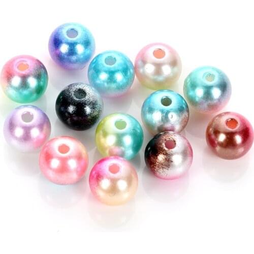 3/4/6/8/10/12mm 13 Styles Multicolor ABS Simulated-Pearl With Hole Loose Spacer Pearls Beads For Jewelry Making DIY Accessories