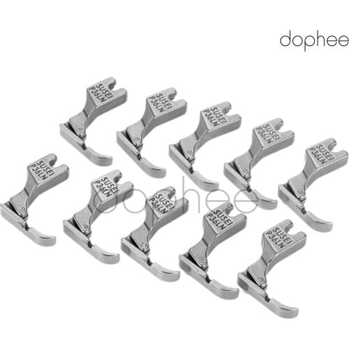 Dophee 10pcs P36LN Industrial Sewing Machine Left Presser Foot Hinged Cording Zipper Foot For Single Needle Sewing Machine