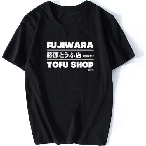 Drift Japanese Anime Fashion Short Sleeves Summer Cool Casual Initial D Fujiwara Tofu Shop Homme Tshirt Camisetas Hombre