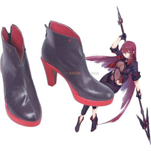 FGO Scathach Cosplay Fate Grand Order Scathach Cosplay Boots High Heel Shoes Custom Made Any Size