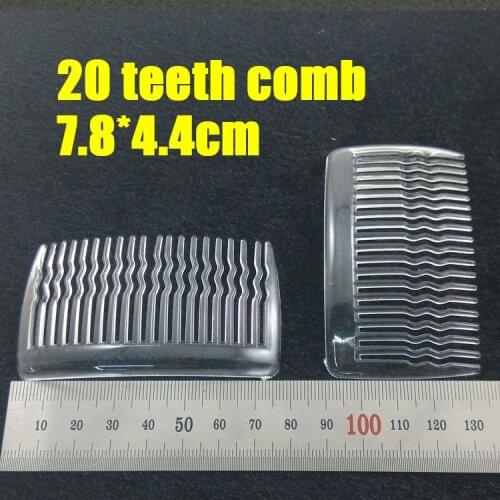 20pcs/lot 20 teeth combs,diy material,7.8*4.4cm plastic hair combs,fitting for hat.wedding hair accessories for briede