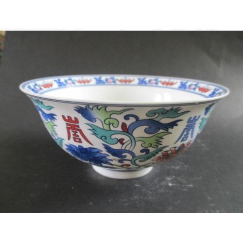 Exquisite ancient China fine auspicious porcelain bowl
