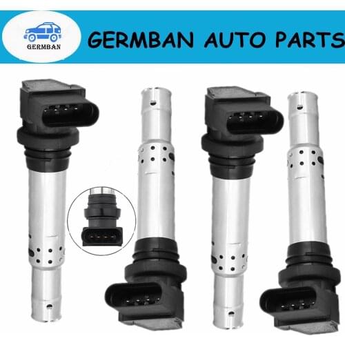 4pcs OEM# 036905715F 036905715A 036905715C Ignition Coil For VW Golf Jetta Caddy Beetle Polo Audi1 A3 1.6FSI Skoda Leon Ibiza