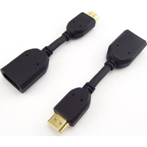 11cm Mini HDMI-compatible Cable Adjustable Rotation Connector Male to Female M-F Swivel Adapter Converter for HD 4K 2.0 Version