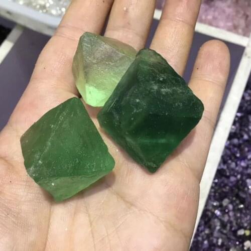 Natural fluorite octahedron specimen healing crystal natural stone gemstone octahedron specimen mixed