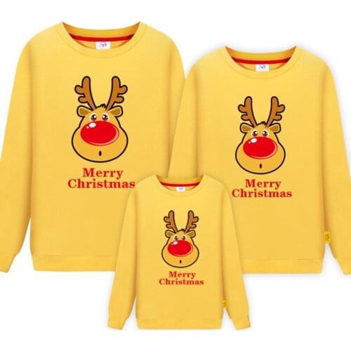 New Family Matching Outfits 2020 Winter Christmas Sweater Children Clothing mother Dad Kid boy girl T-shirt Family Look Clothes