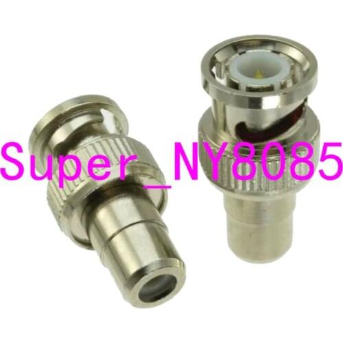 Adapter BNC male plug to RCA TV female jack straight RF COAXIAL