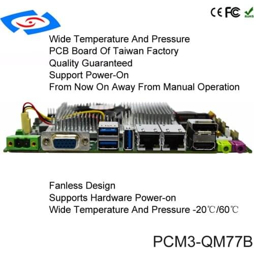 Industrial Dual Core Mini ITX Motherboard For Digital Signage Living Room PC Based On Intel QM77 i5-2430M Mainboard