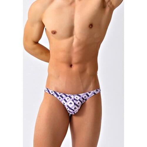 Sexy tight low waist men swimsuits 2021 hot gay breathable mesh swimwear men swimming pool party swim briefs bikini small size