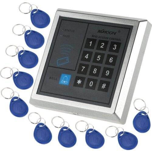 Access Control System Password Host Controller+280KG/617lb Electric Lock+Door Switch+DC12V Power Supply+0pcs 125KHz RFID Cards