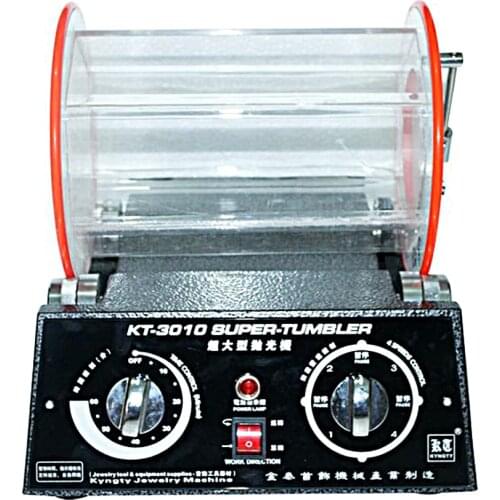 KT3010 Rotary Polishing Machine Remove Rust Metal Burrs Coin Cleaning 220/110V Jewelry Making Tool