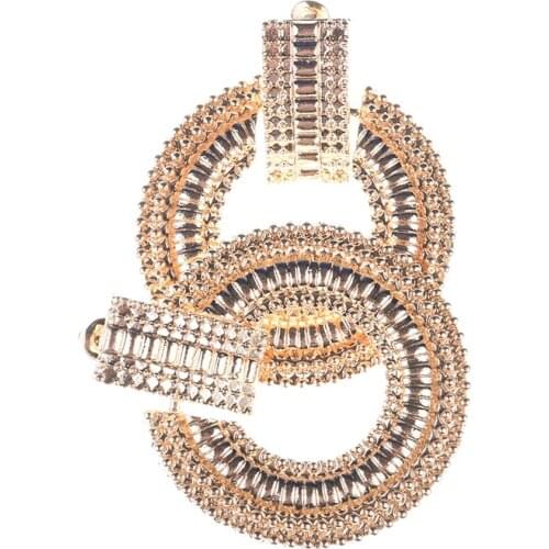 2020 New ZA Classic Around Circle Metal Dangle Drop Earrings For Women Gold Silver Color Vintage Punk Statement Earrings Jewelry