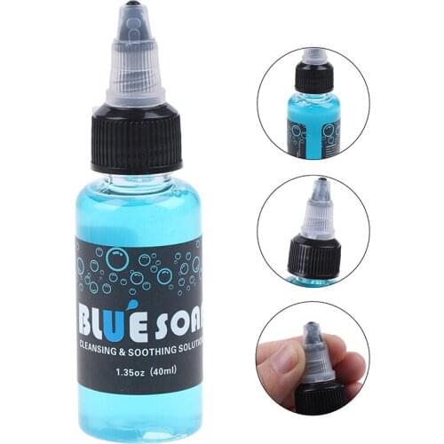 High Quality 1 x Bottle 40ml Tattoo Blue Soap Blue Soap Cleaning Soothing Solution Tattoo Studio Supply tool
